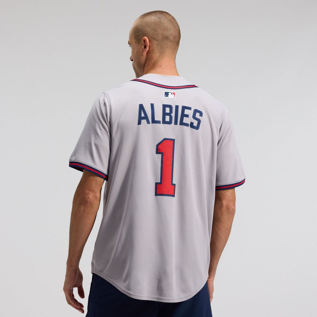 Atlanta Braves Ozzie Albies Road Limited Jersey — Gray