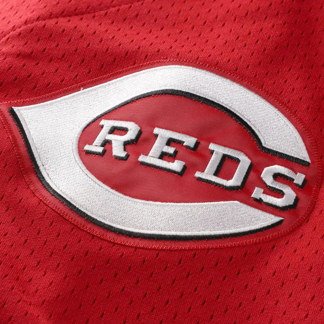 Cincinnati Reds Barry Larkin Throwback Cooperstown Mesh Batting Practice Jersey — Red