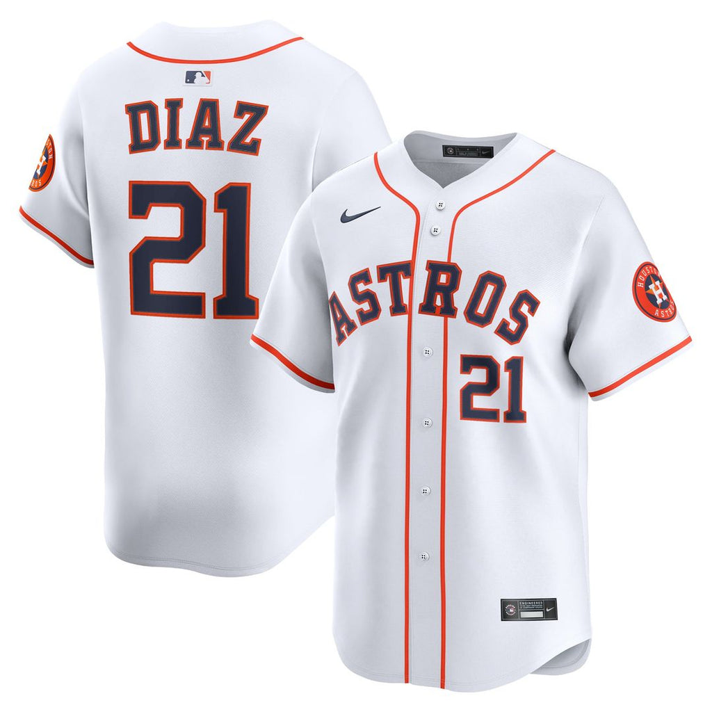 Houston Astros Yainer Diaz Home Limited Jersey — White