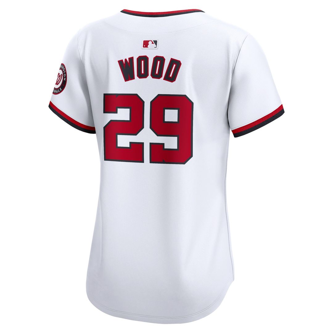 Washington Nationals James Wood Women's Home Limited Jersey — White