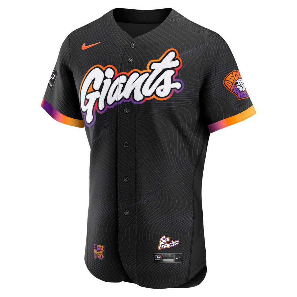 San Francisco Giants City Connect Authentic Sponsor Patch Jersey — Anthracite