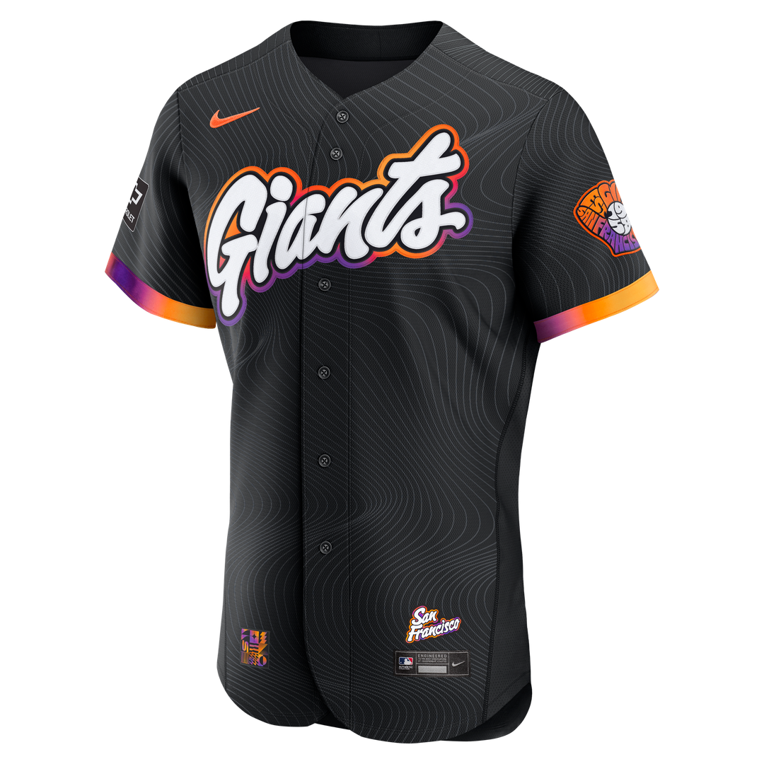 San Francisco Giants City Connect Authentic Sponsor Patch Jersey — Anthracite