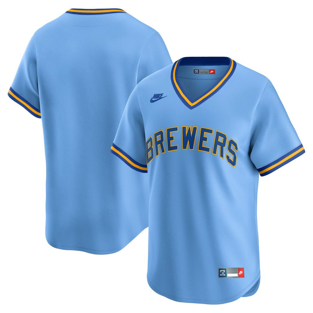 Milwaukee Brewers Cooperstown Limited Jersey — Light Blue
