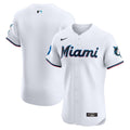 Miami Marlins Home Elite Patch Jersey — White
