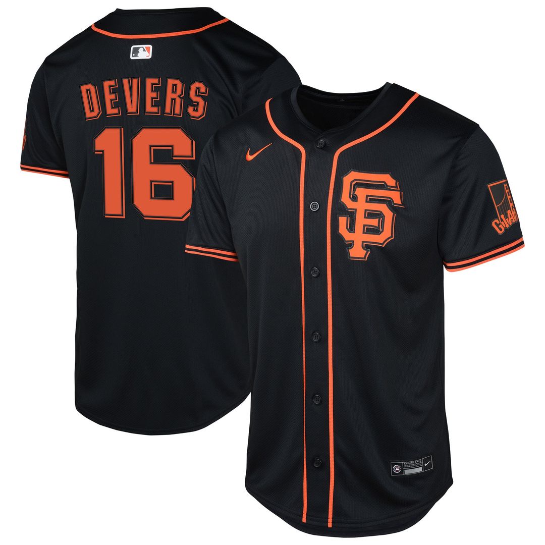 San Francisco Giants Rafael Devers Youth Limited Jersey — Black