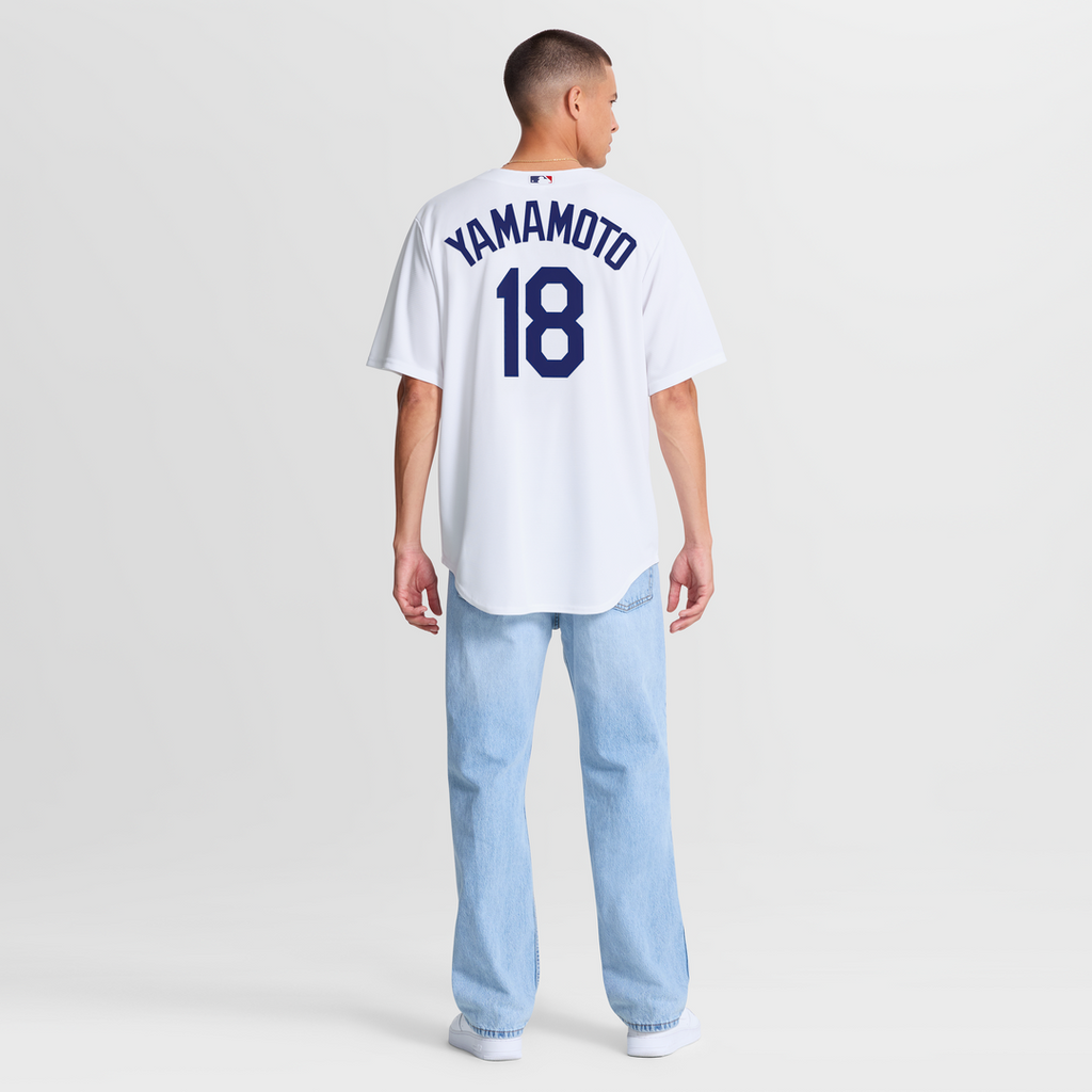 Los Angeles Dodgers Yoshinobu Yamamoto Home Replica Jersey — White