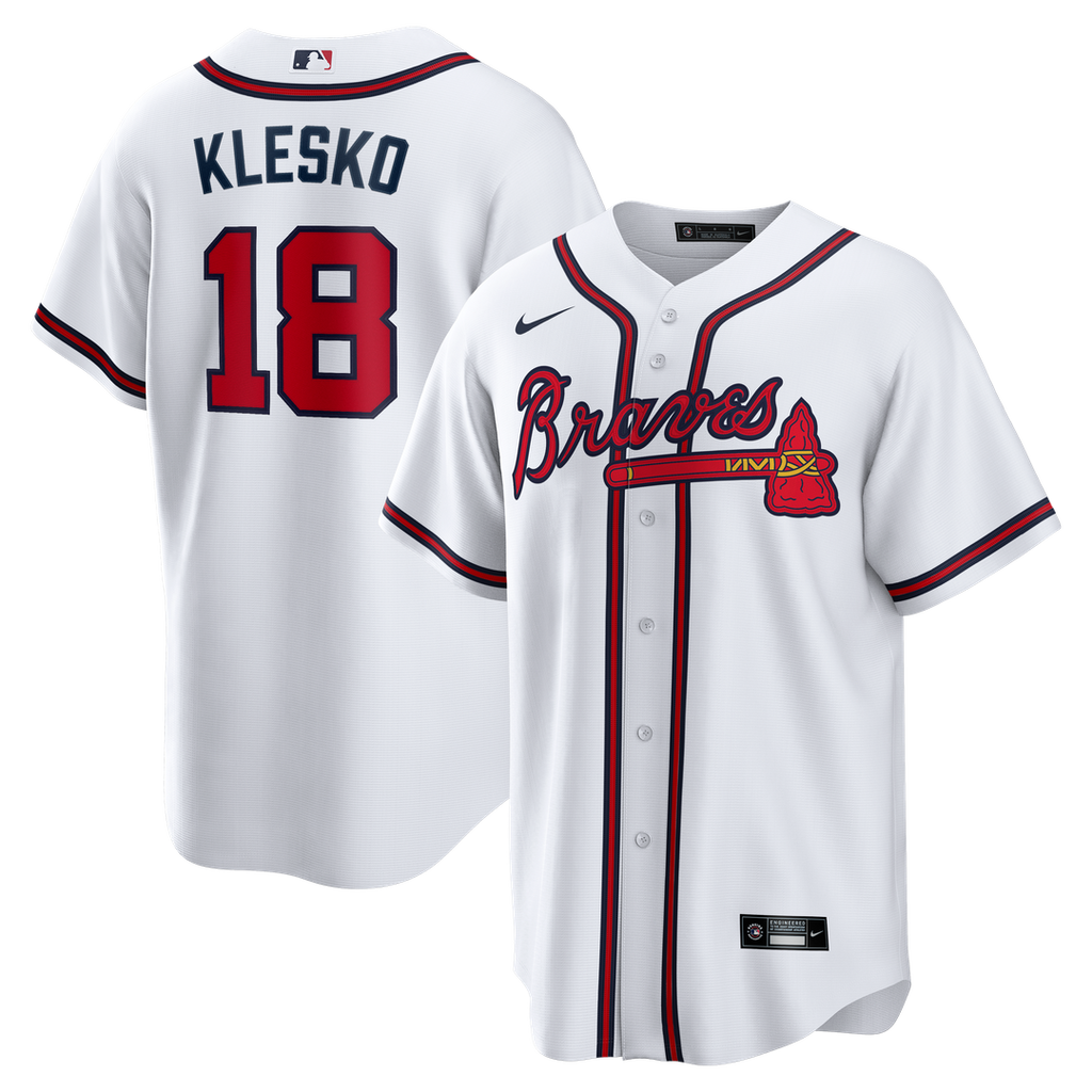 Atlanta Braves Ryan Klesko Home Retired Replica Jersey — White