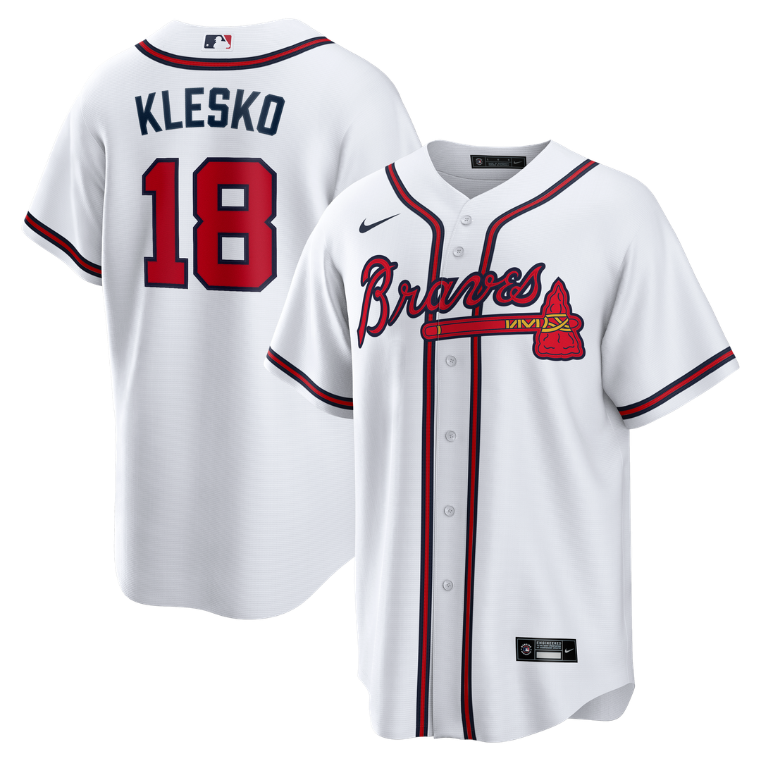 Atlanta Braves Ryan Klesko Home Retired Replica Jersey — White