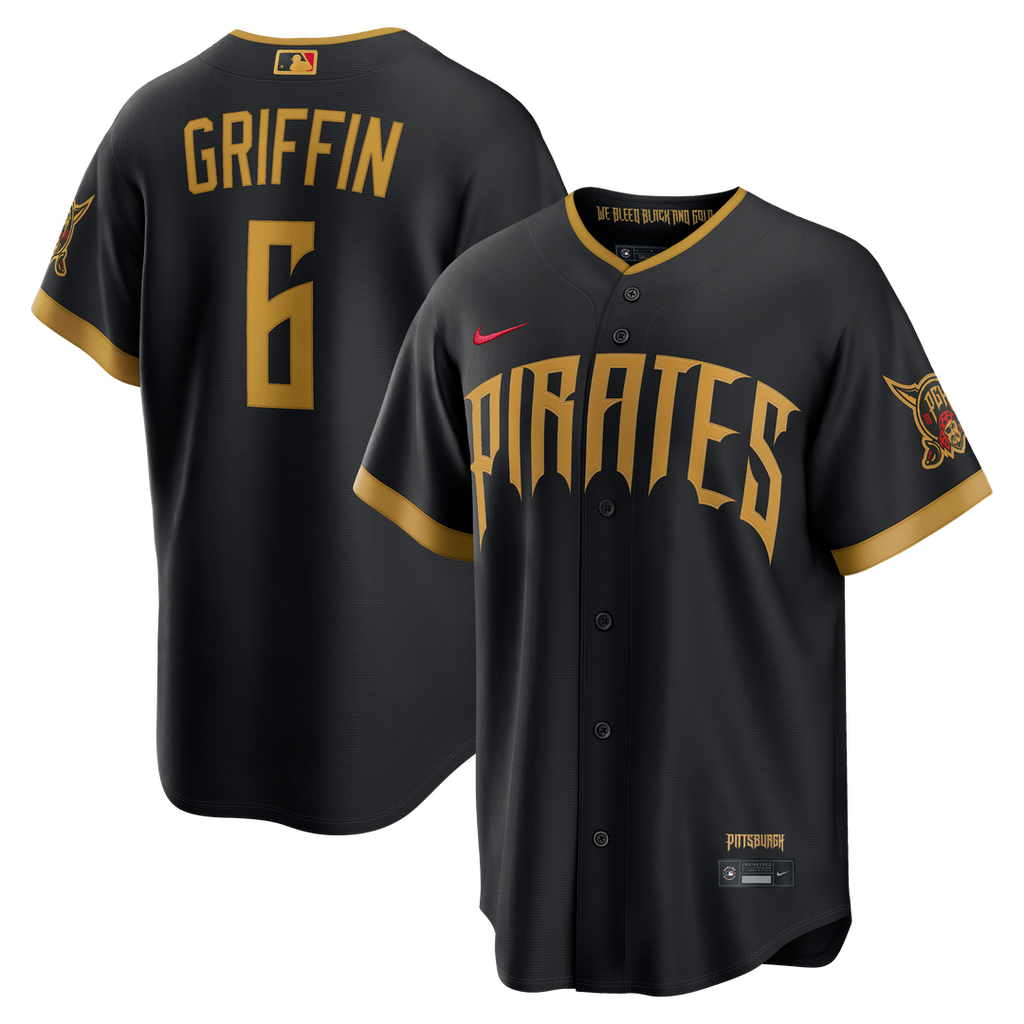 Pittsburgh Pirates Konnor Griffin 2026 City Connect Stadium Jersey — Black