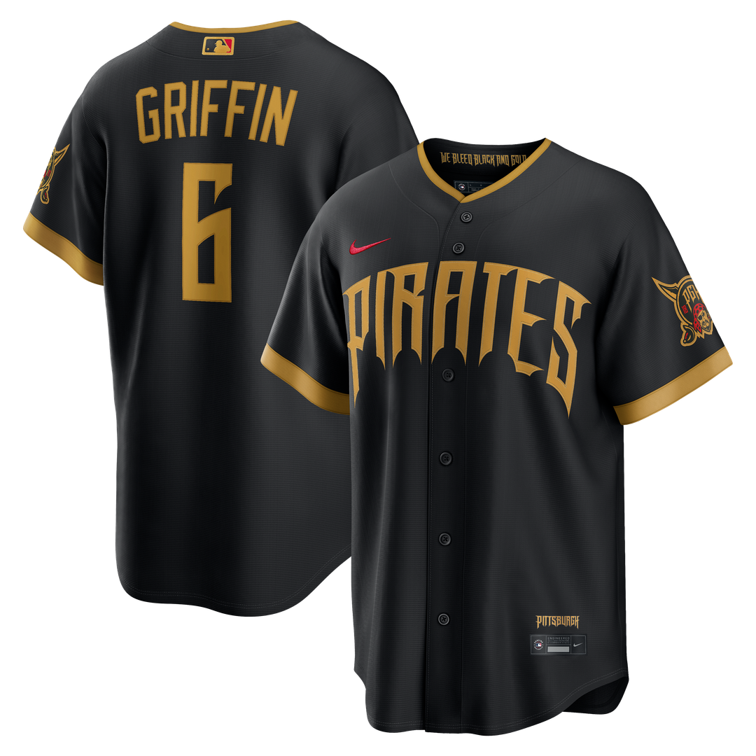 Pittsburgh Pirates Konnor Griffin 2026 City Connect Stadium Jersey — Black