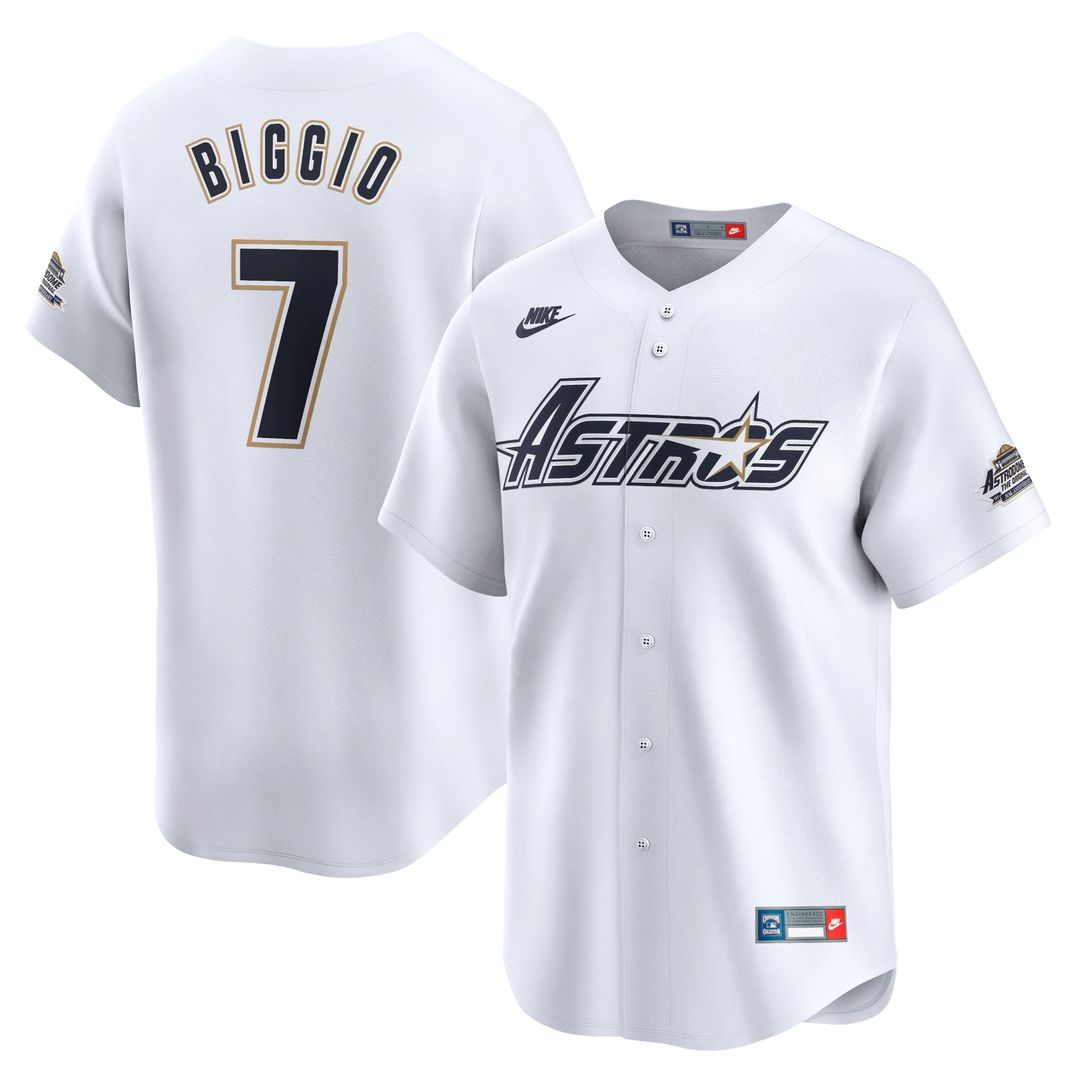 Houston Astros Craig Biggio Throwback Cooperstown Limited Jersey — White