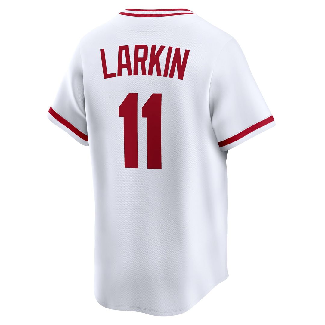 Cincinnati Reds Barry Larkin Throwback Cooperstown Limited Jersey — White