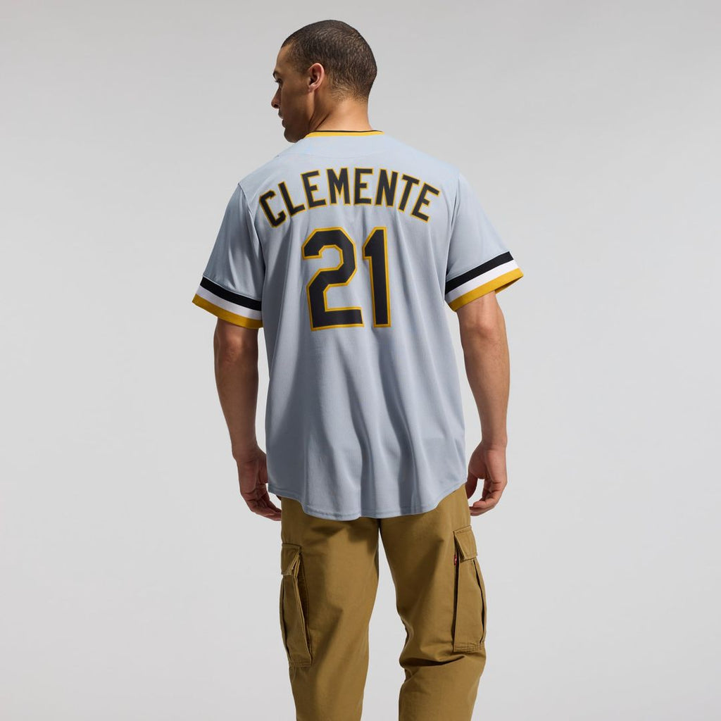 Pittsburgh Pirates Roberto Clemente Throwback Cooperstown Limited Jersey — Gray