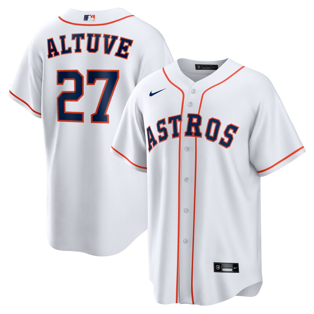 Houston Astros Jose Altuve Home Replica Player Name Jersey — White