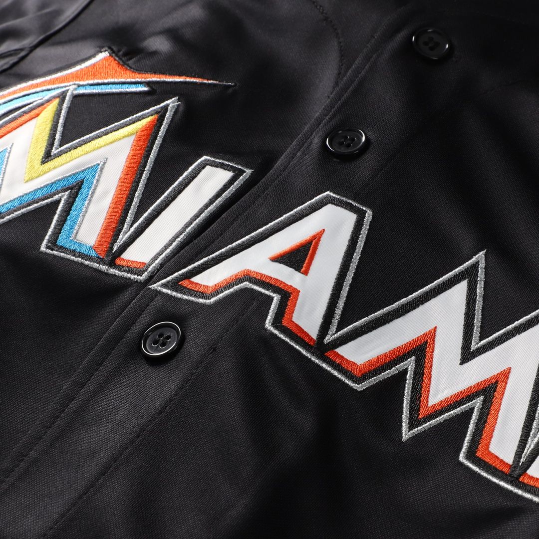 Miami Marlins Jose Fernandez Authentic Batting Practice Jersey — Black