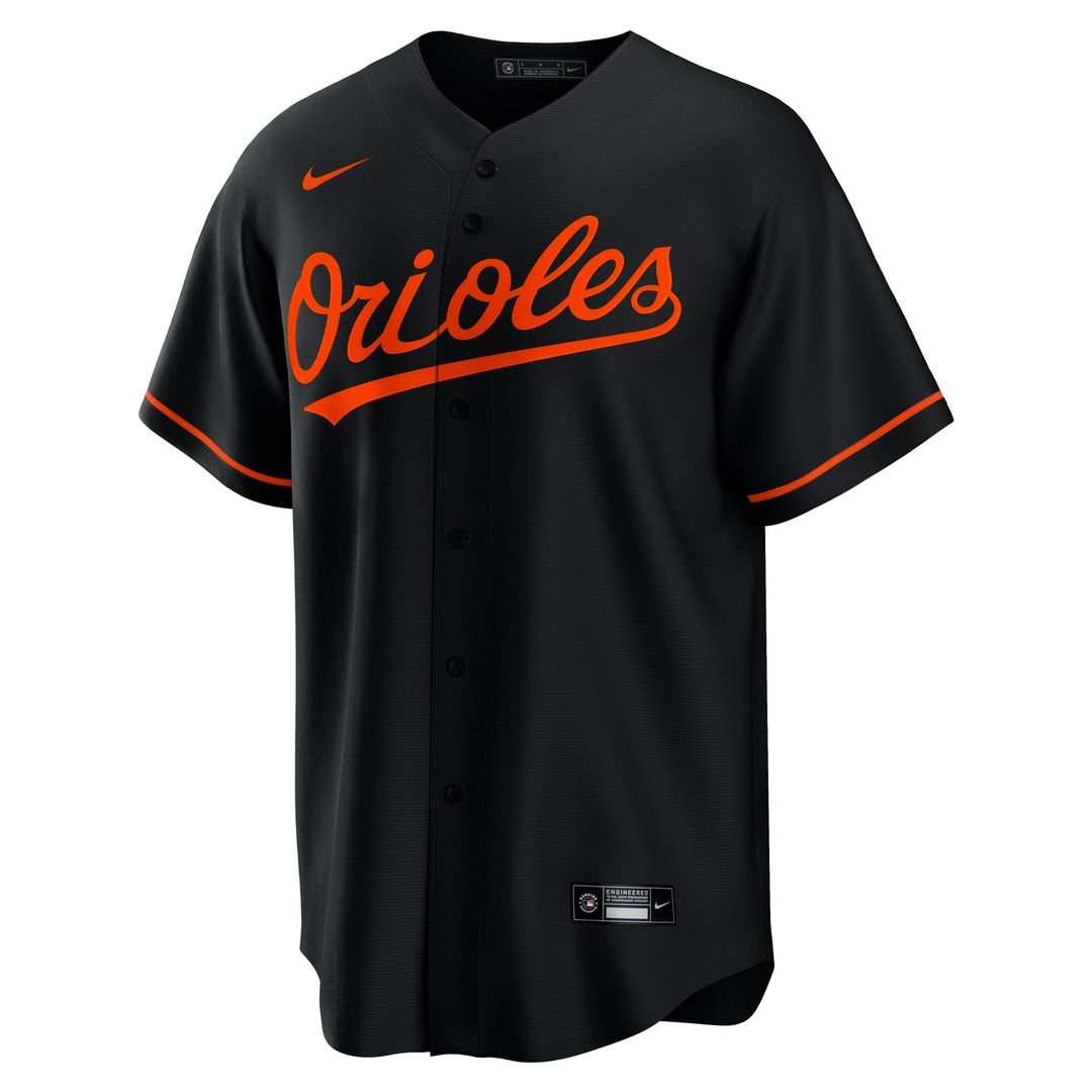 Baltimore Orioles Adley Rutschman Alternate Replica Jersey — Black