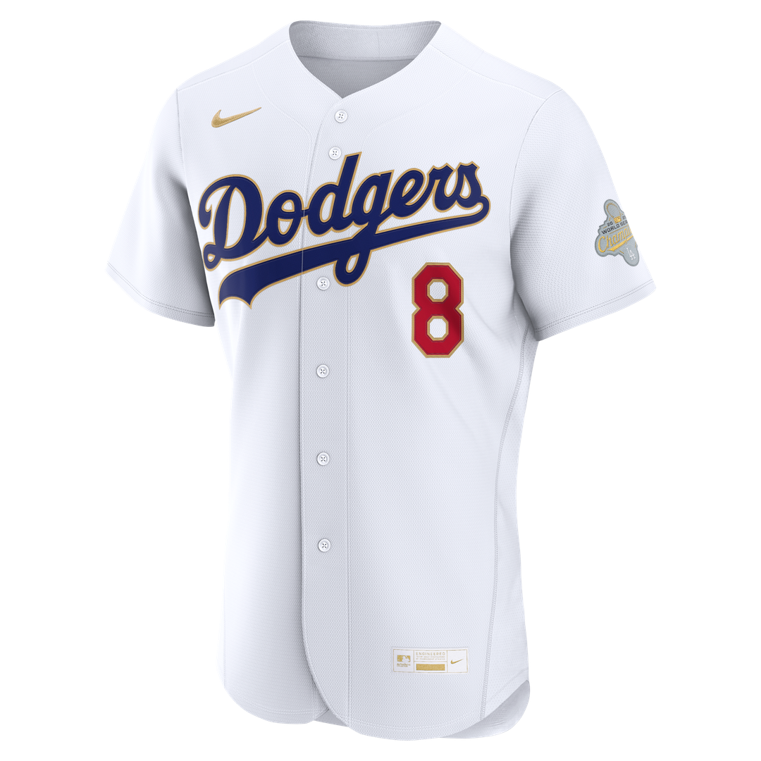 Los Angeles Dodgers Enrique Hernández 2026 Gold Collection Authentic Jersey — White