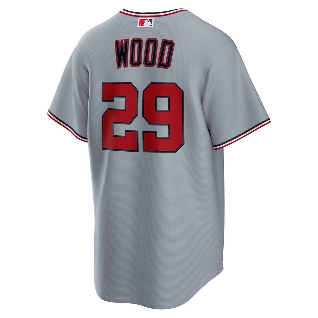 Washington Nationals James Wood Road Replica Jersey — Gray