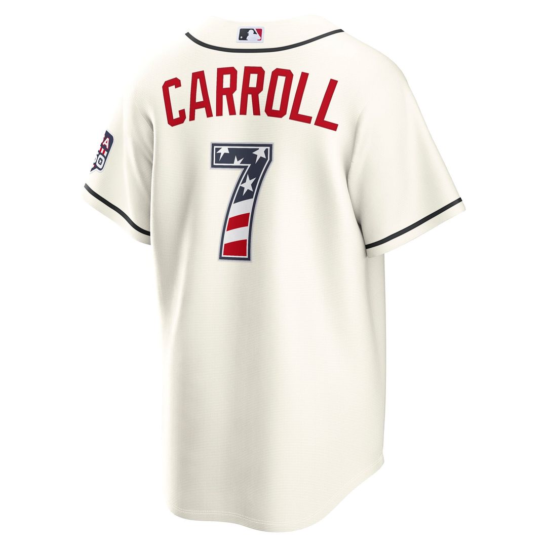 Arizona Diamondbacks Corbin Carroll USA 250 Fourth of July Home Stadium Jersey — Cream