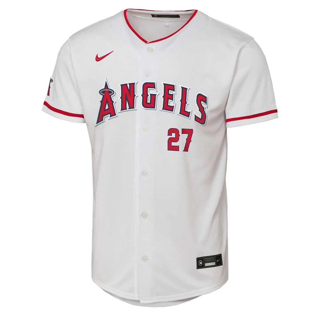 Los Angeles Angels Mike Trout Youth Home Stadium Jersey — White