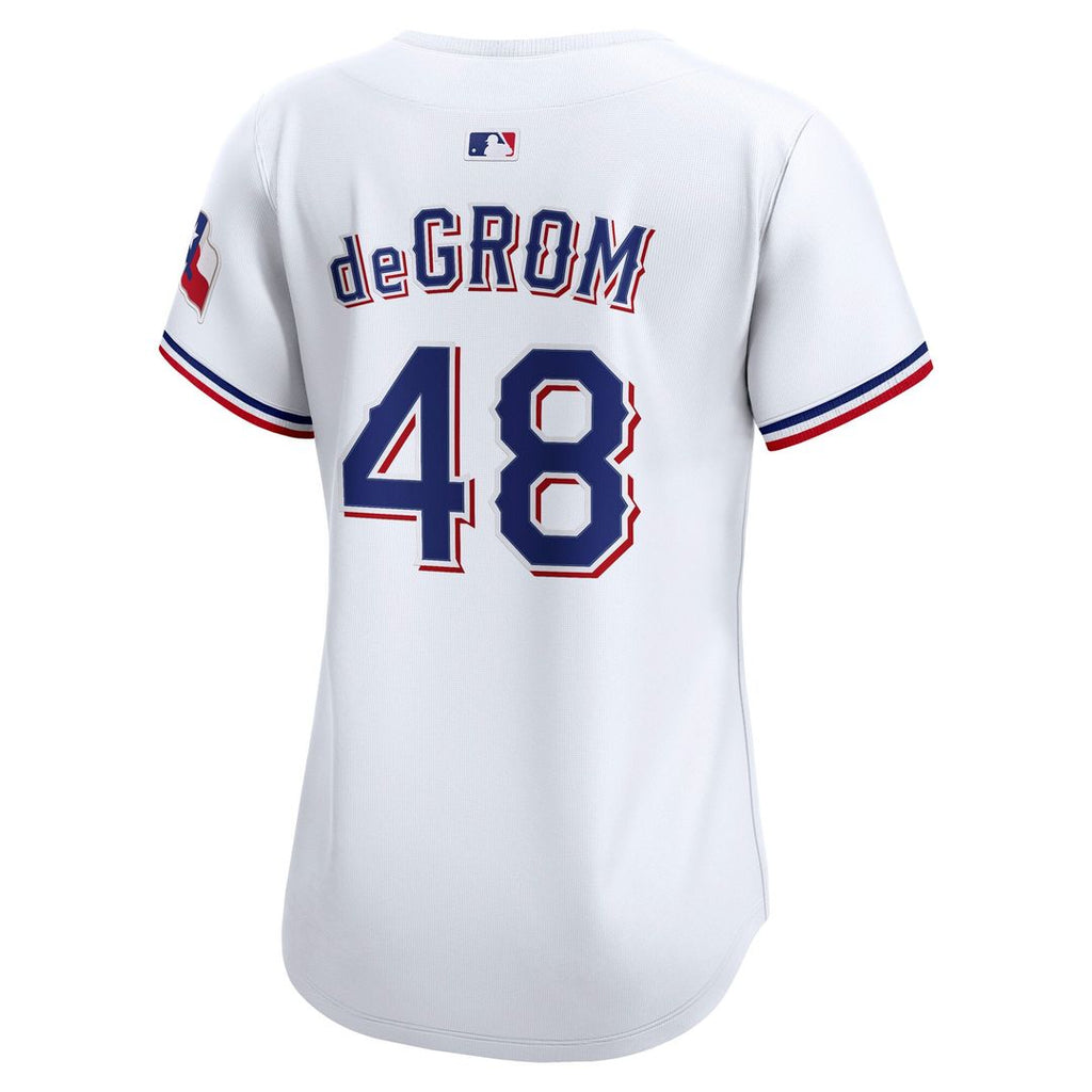 Texas Rangers Jacob deGrom Women's Home Limited Jersey — White