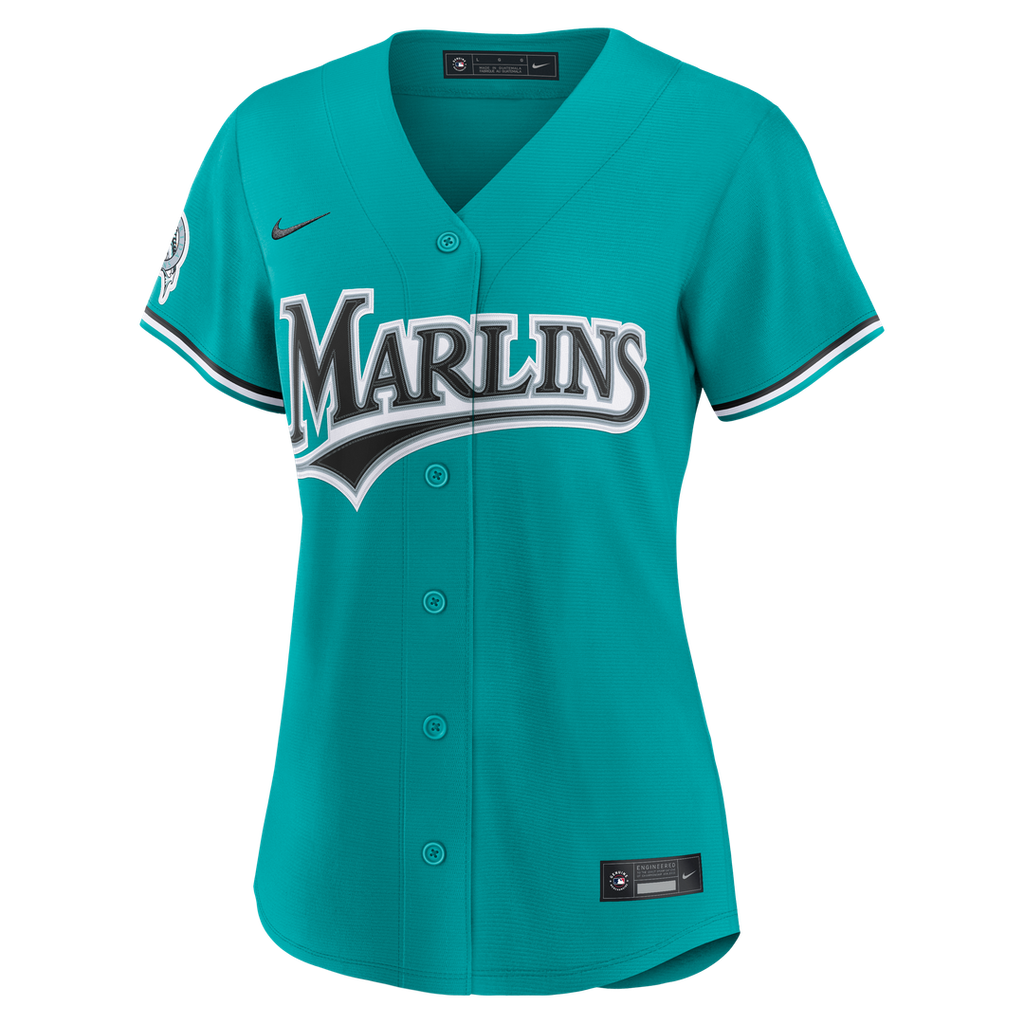 Miami Marlins Women's Alternate Stadium Jersey — Teal