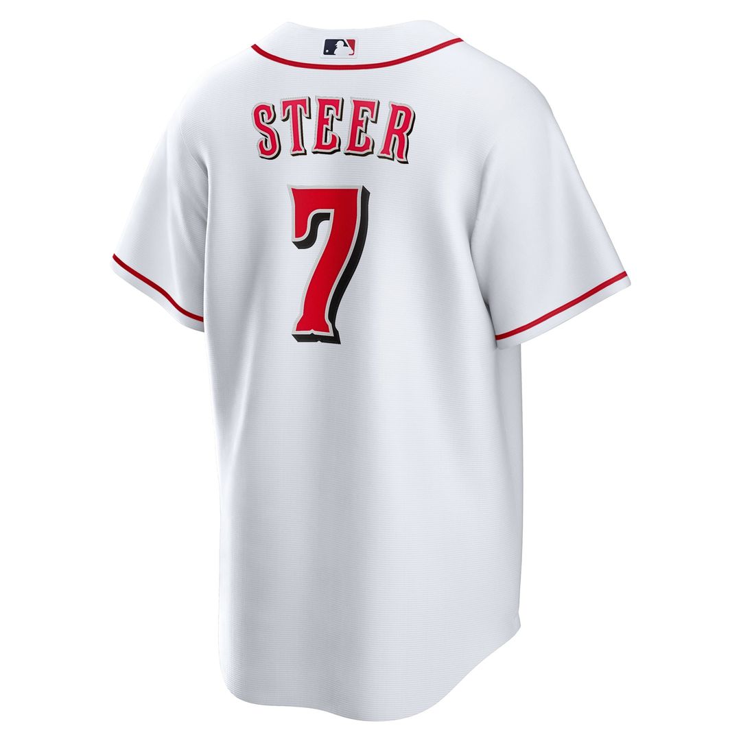 Cincinnati Reds Spencer Steer Home Replica Jersey — White