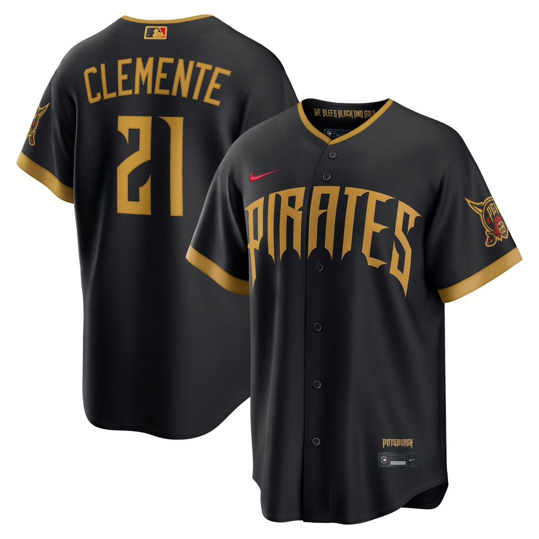 Pittsburgh Pirates Roberto Clemente 2026 City Connect Stadium Jersey — Black