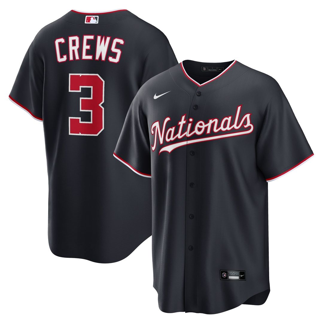 Washington Nationals Dylan Crews Home Replica Jersey — White