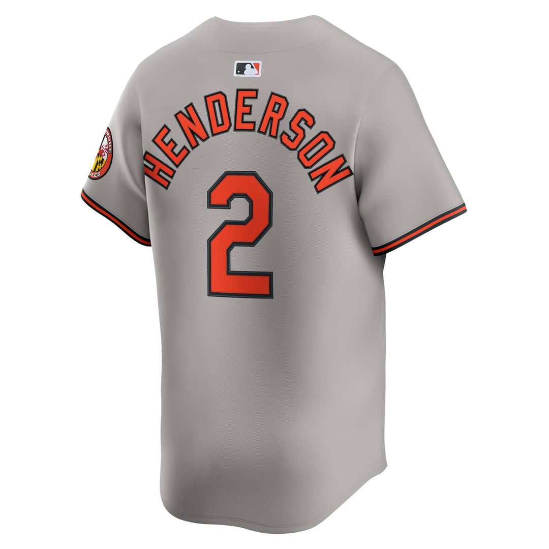 Baltimore Orioles Gunnar Henderson Road Limited Jersey — Gray