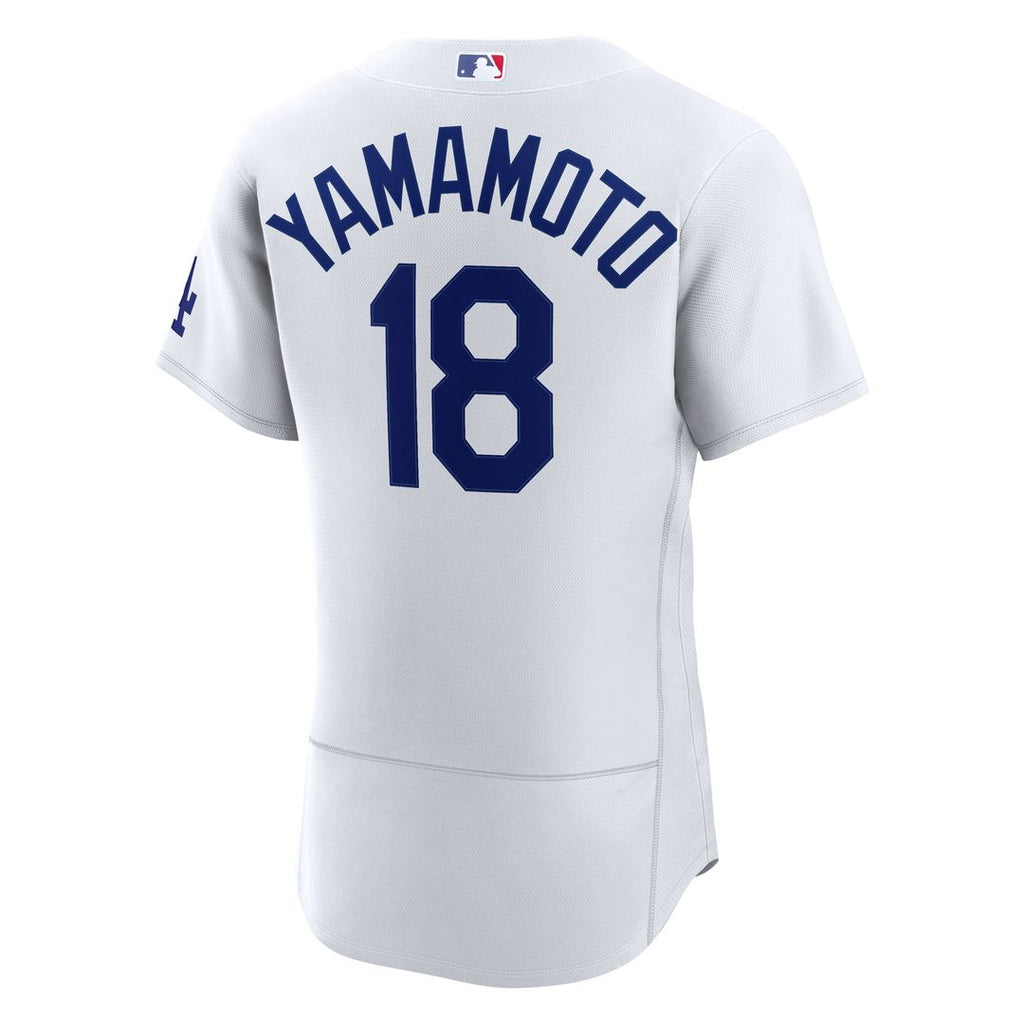 Los Angeles Dodgers Yoshinobu Yamamoto Home Authentic Jersey — White