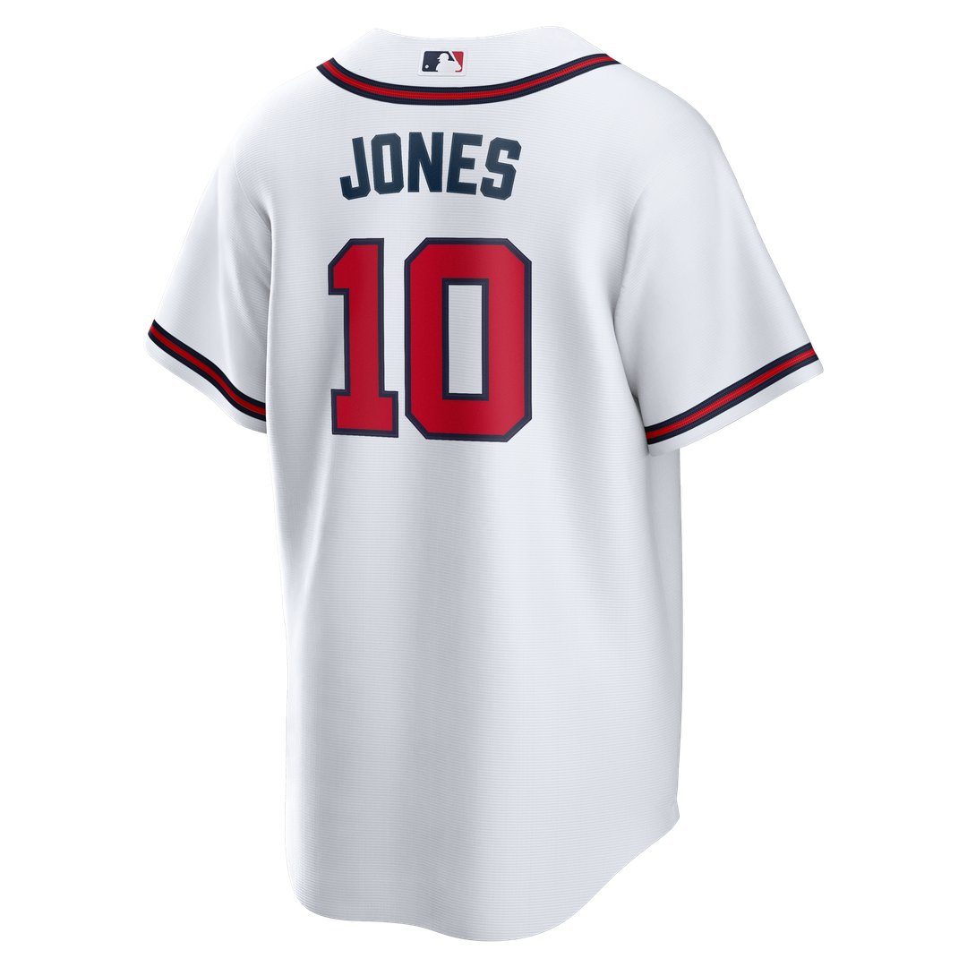 Atlanta Braves Chipper Jones Home Retired Replica Jersey — White