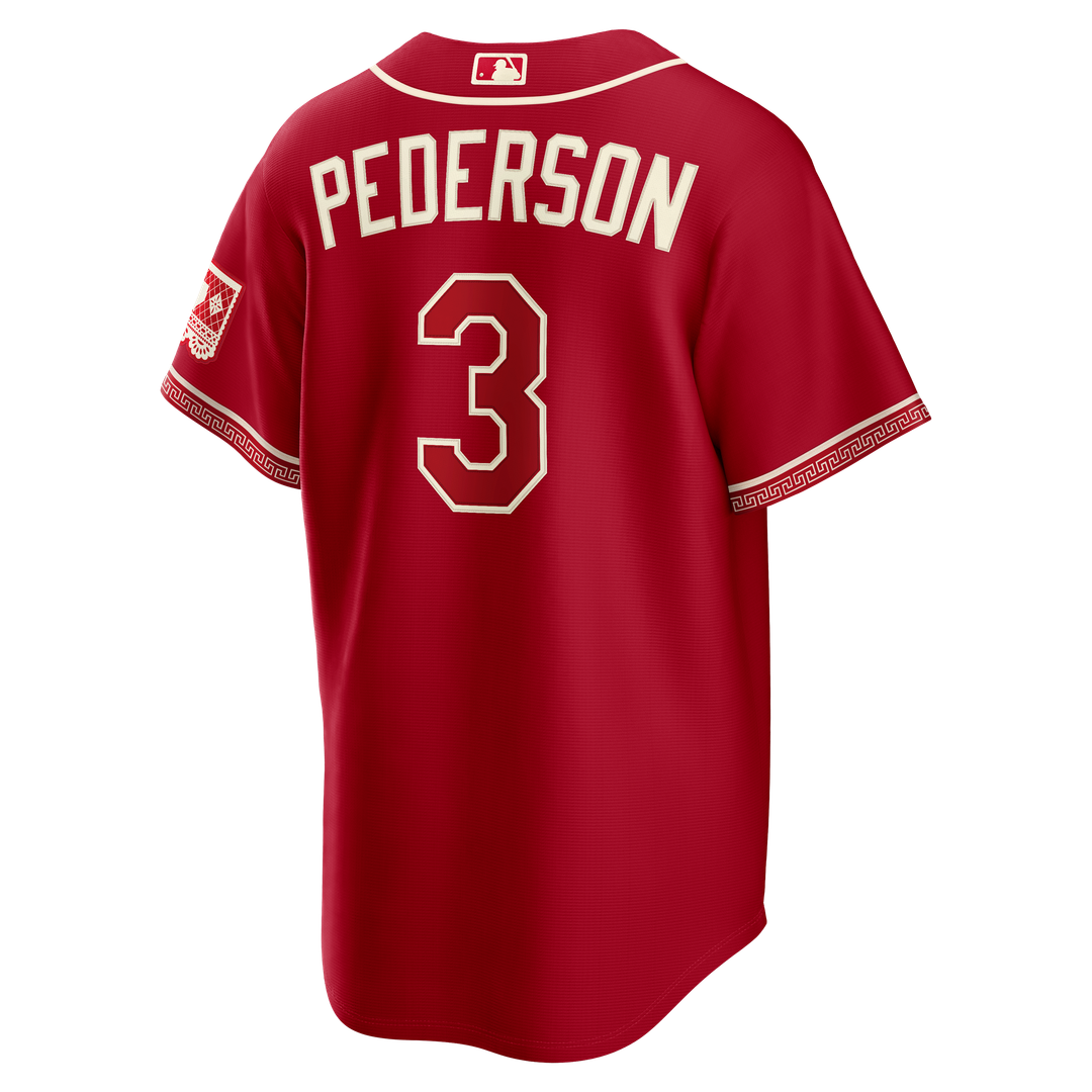 Texas Rangers Joc Pederson 2026 City Connect Stadium Jersey — Red