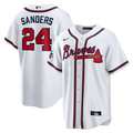 Atlanta Braves Deion Sanders Home Retired Replica Jersey — White