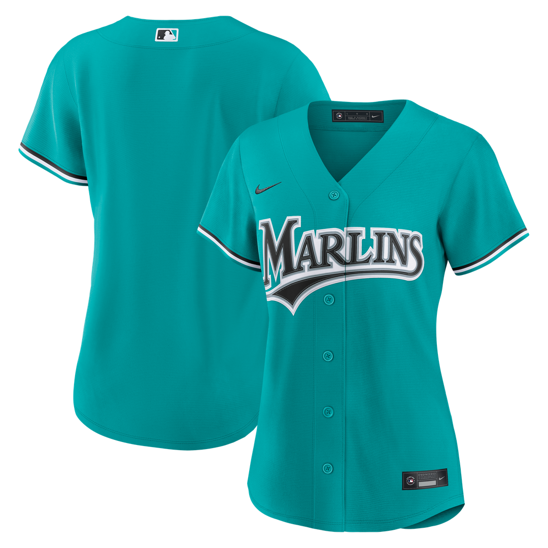 Miami Marlins Women's Alternate Replica Jersey — Teal