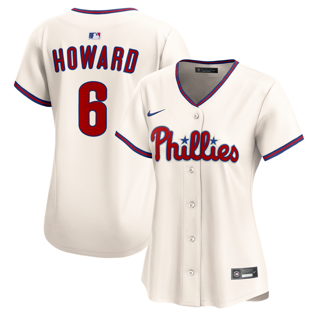 Philadelphia Phillies Ryan Howard Women's Alternate 2 Limited Jersey — Cream