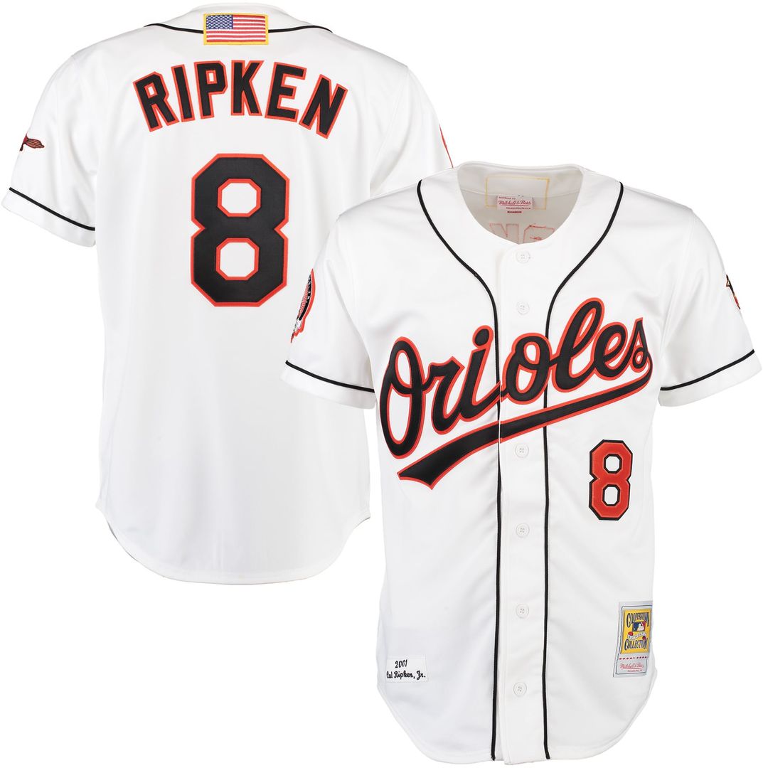 Baltimore Orioles Cal Ripken Home Authentic Jersey — White