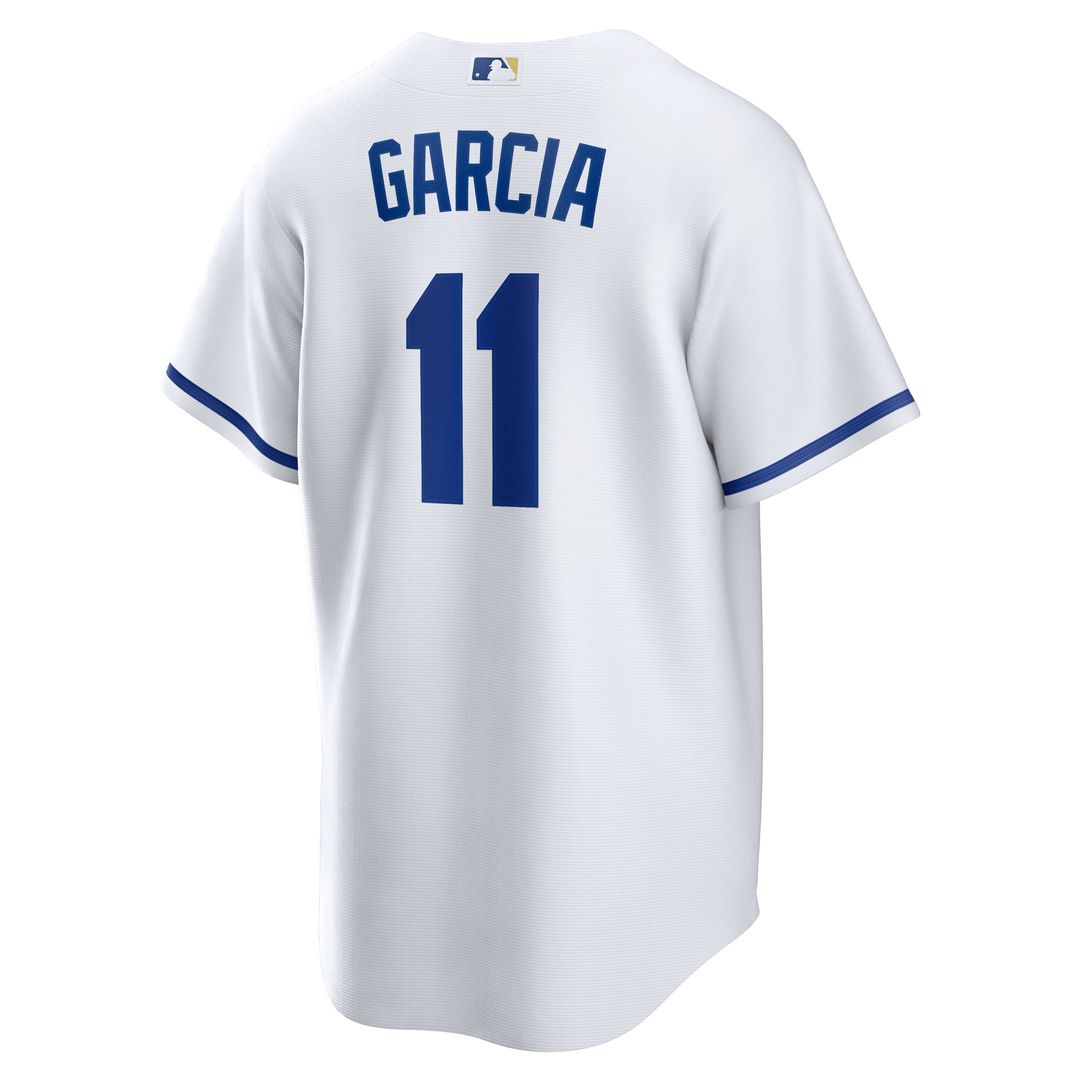 Kansas City Royals Maikel Garcia Home Replica Jersey — White