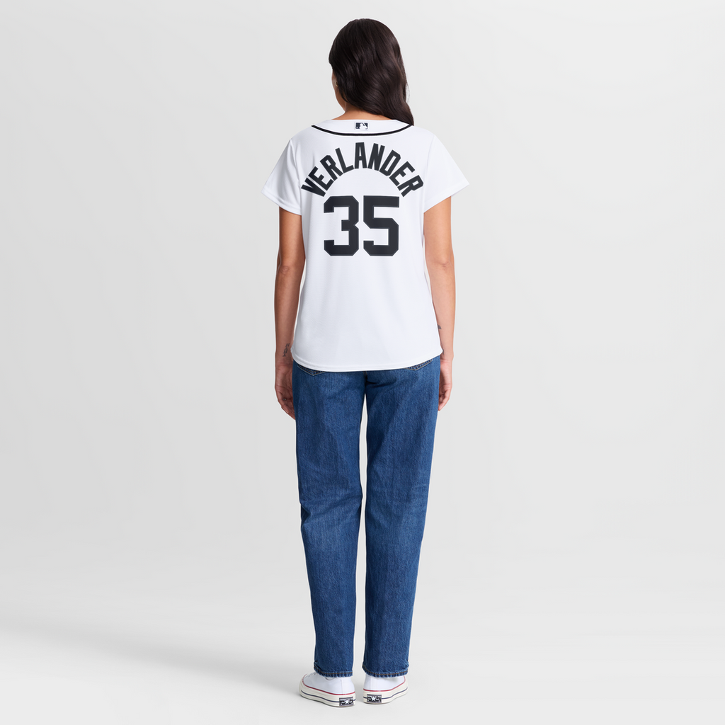 Detroit Tigers Justin Verlander Women's Home Replica Jersey — White