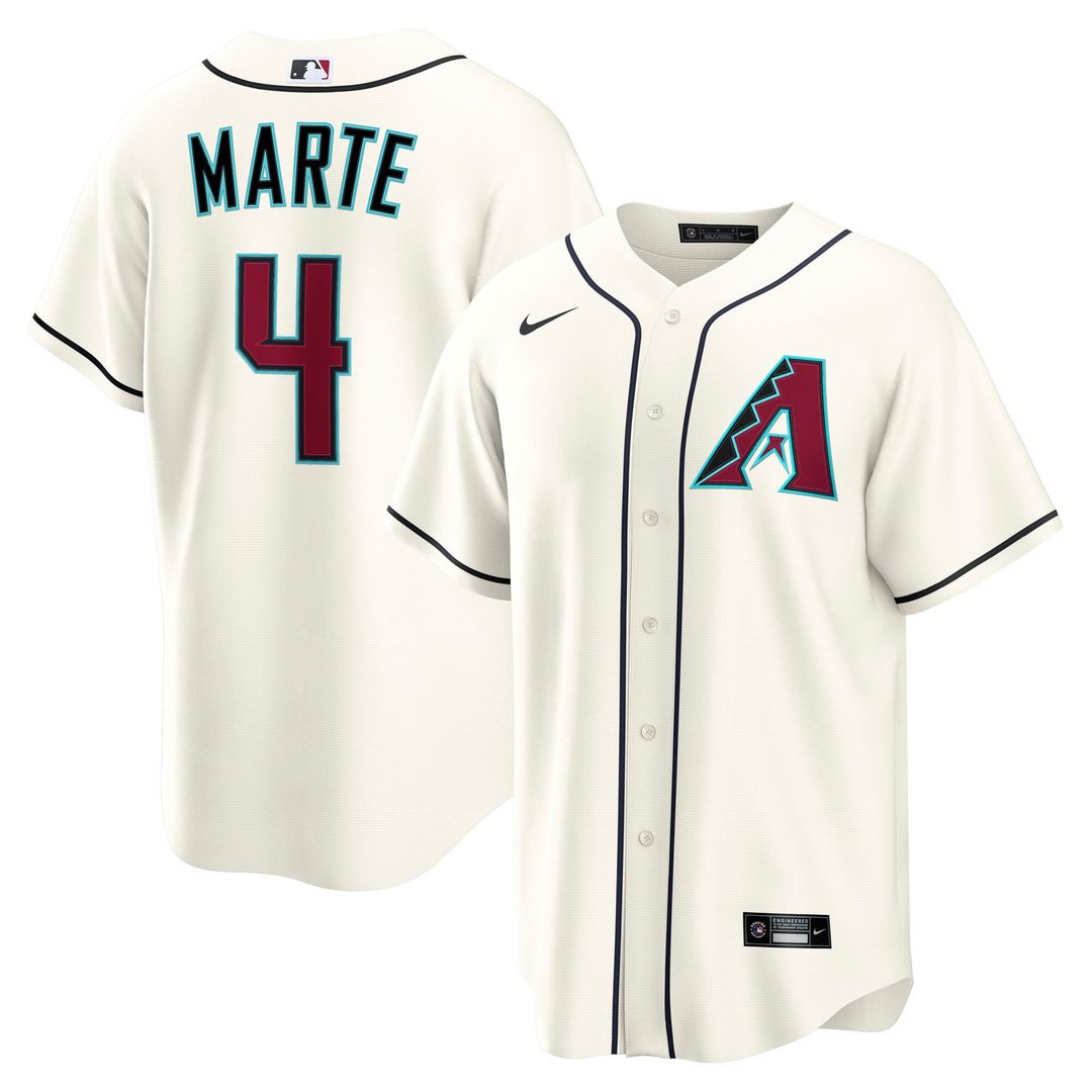 Arizona Diamondbacks Ketel Marte Home Replica Jersey — Cream