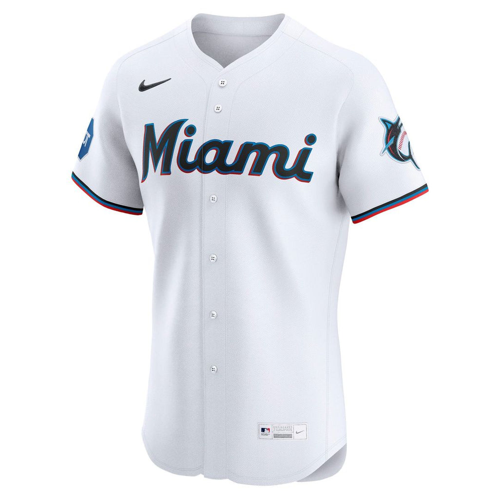 Miami Marlins Home Elite Jersey — White
