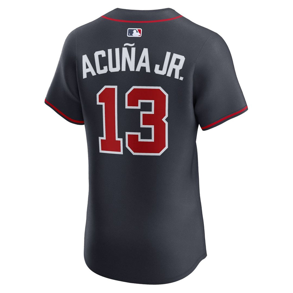 Atlanta Braves Ronald Acuña Jr. Alternate 2 Elite Jersey — Red
