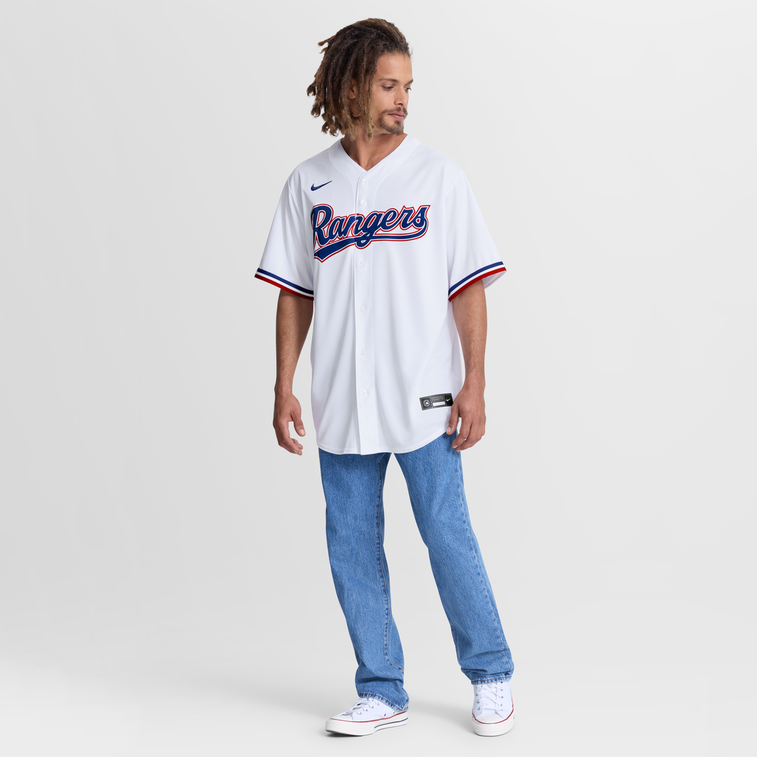 Texas Rangers Wyatt Langford Home Replica Jersey — White