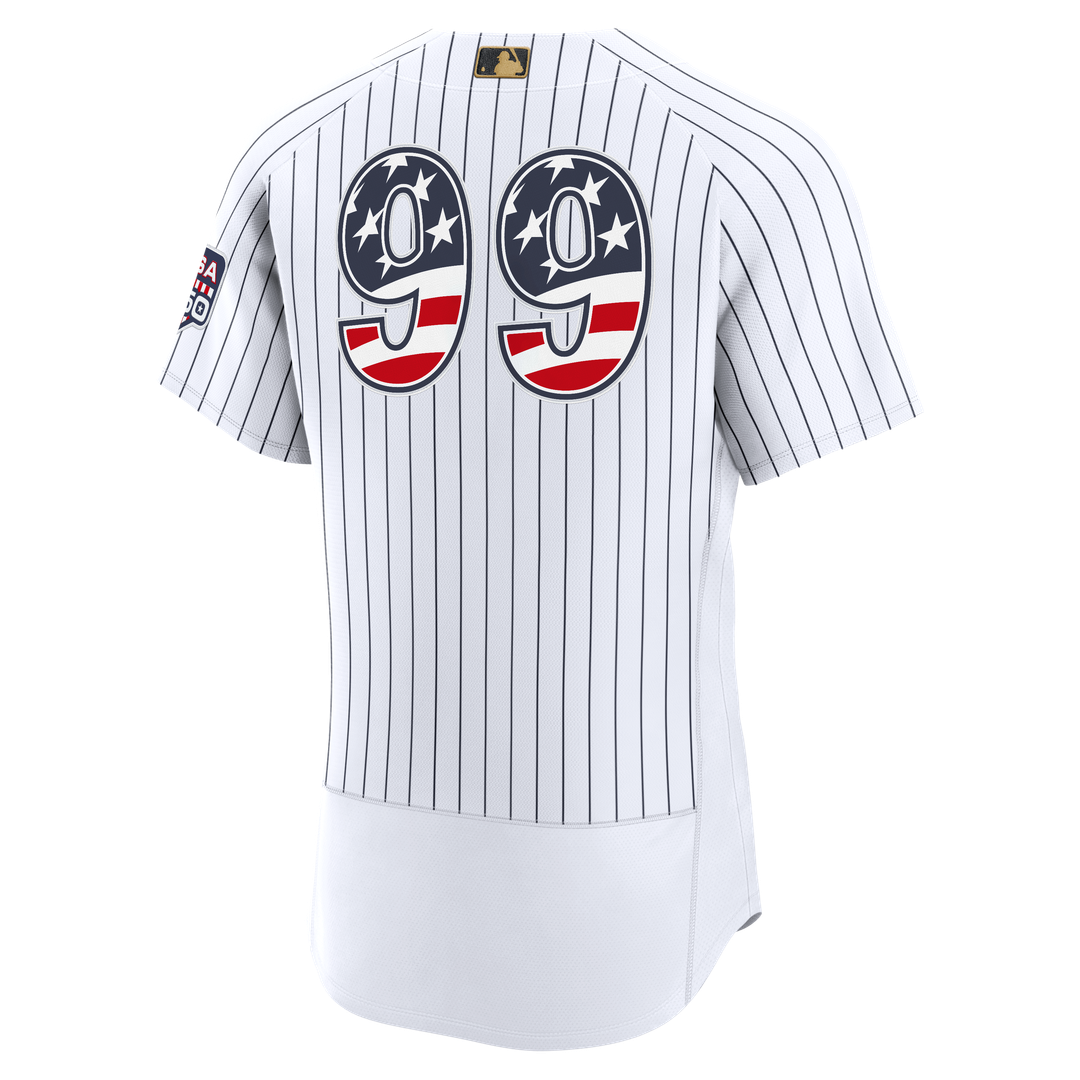 New York Yankees Aaron Judge USA 250 Fourth of July Home Authentic Jersey — White
