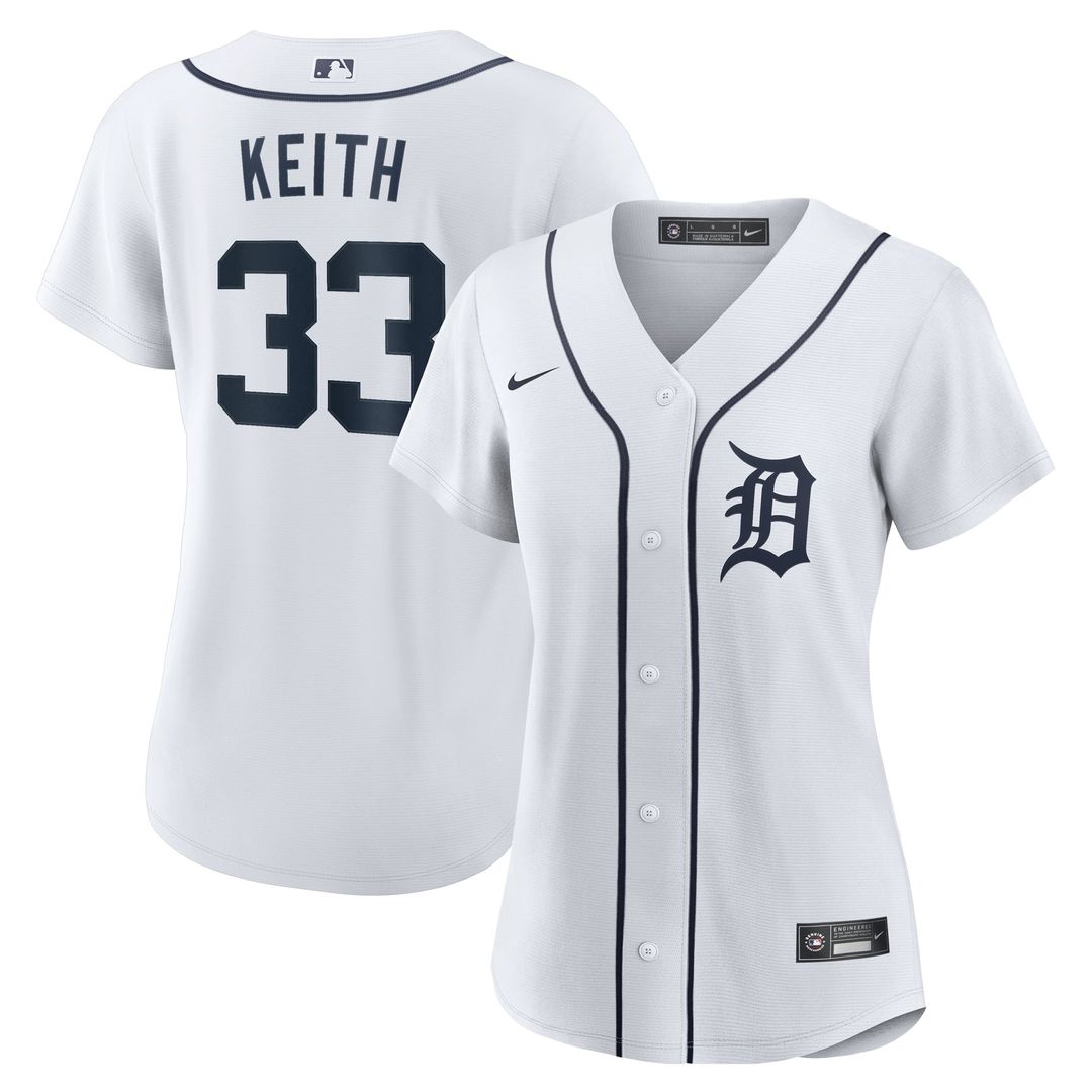Detroit Tigers Colt Keith Women's Home Replica Jersey — White