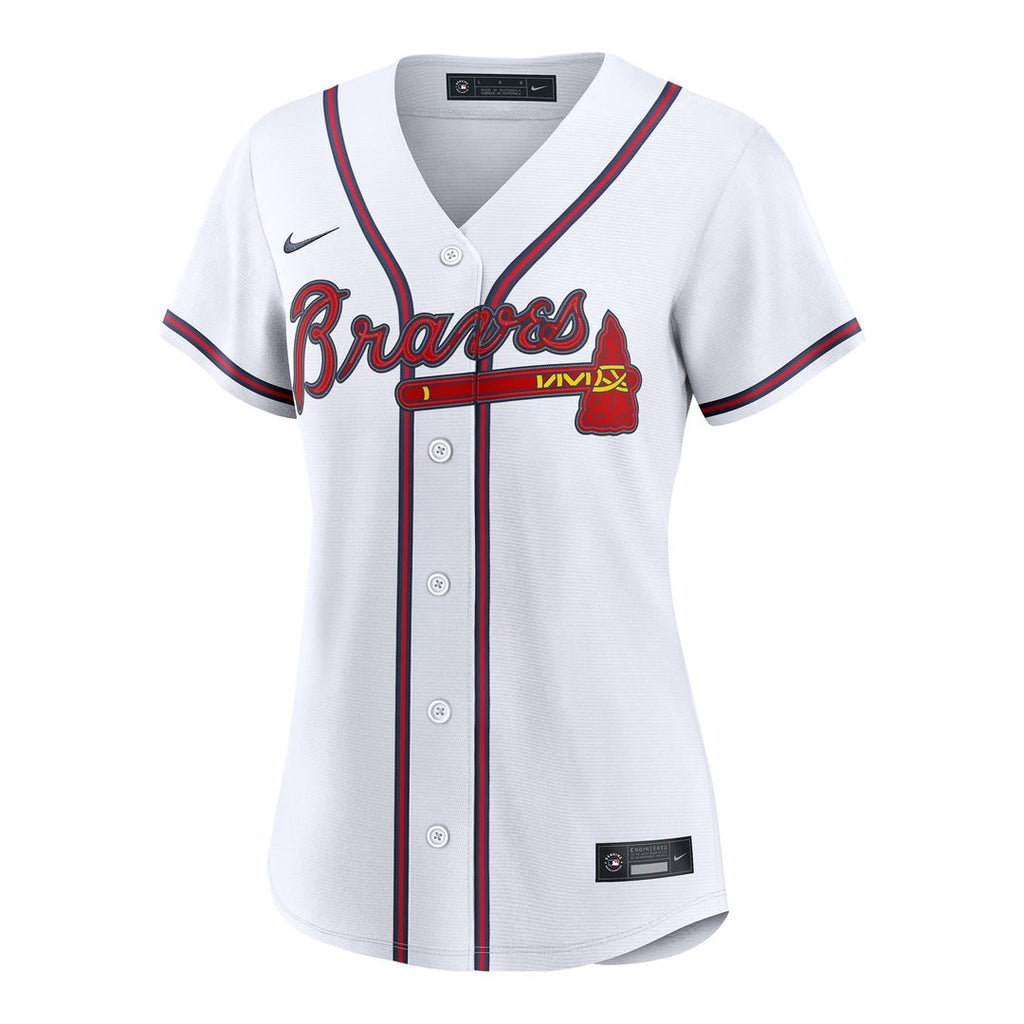 Atlanta Braves Spencer Schwellenbach Women's Home Replica Jersey — White