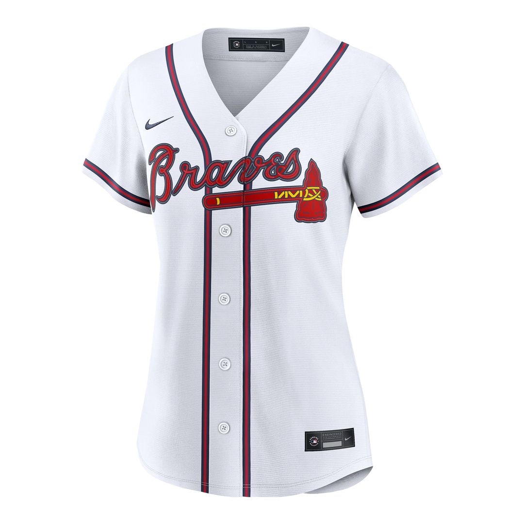 Atlanta Braves Spencer Schwellenbach Women's Home Replica Jersey — White