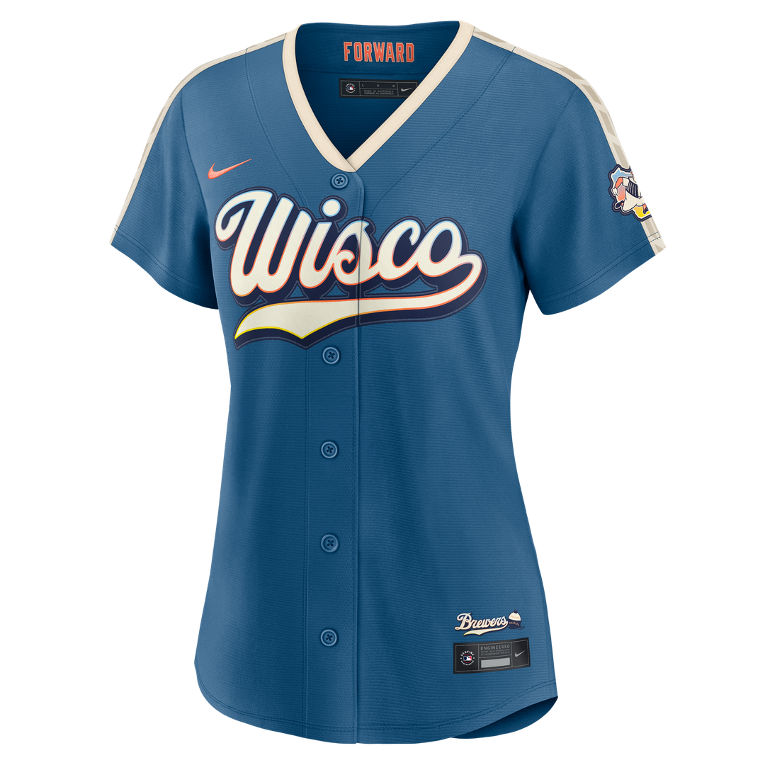 Milwaukee Brewers Women's 2026 City Connect Stadium Jersey — Mineral Blue