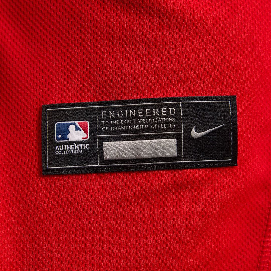 Cincinnati Reds Alternate Authentic Team Logo Jersey — Scarlet