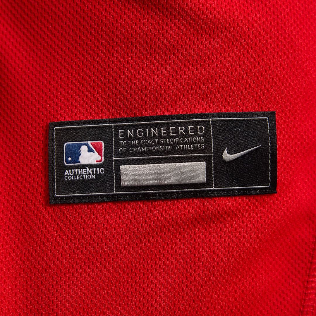 Cincinnati Reds Alternate Authentic Team Logo Jersey — Scarlet